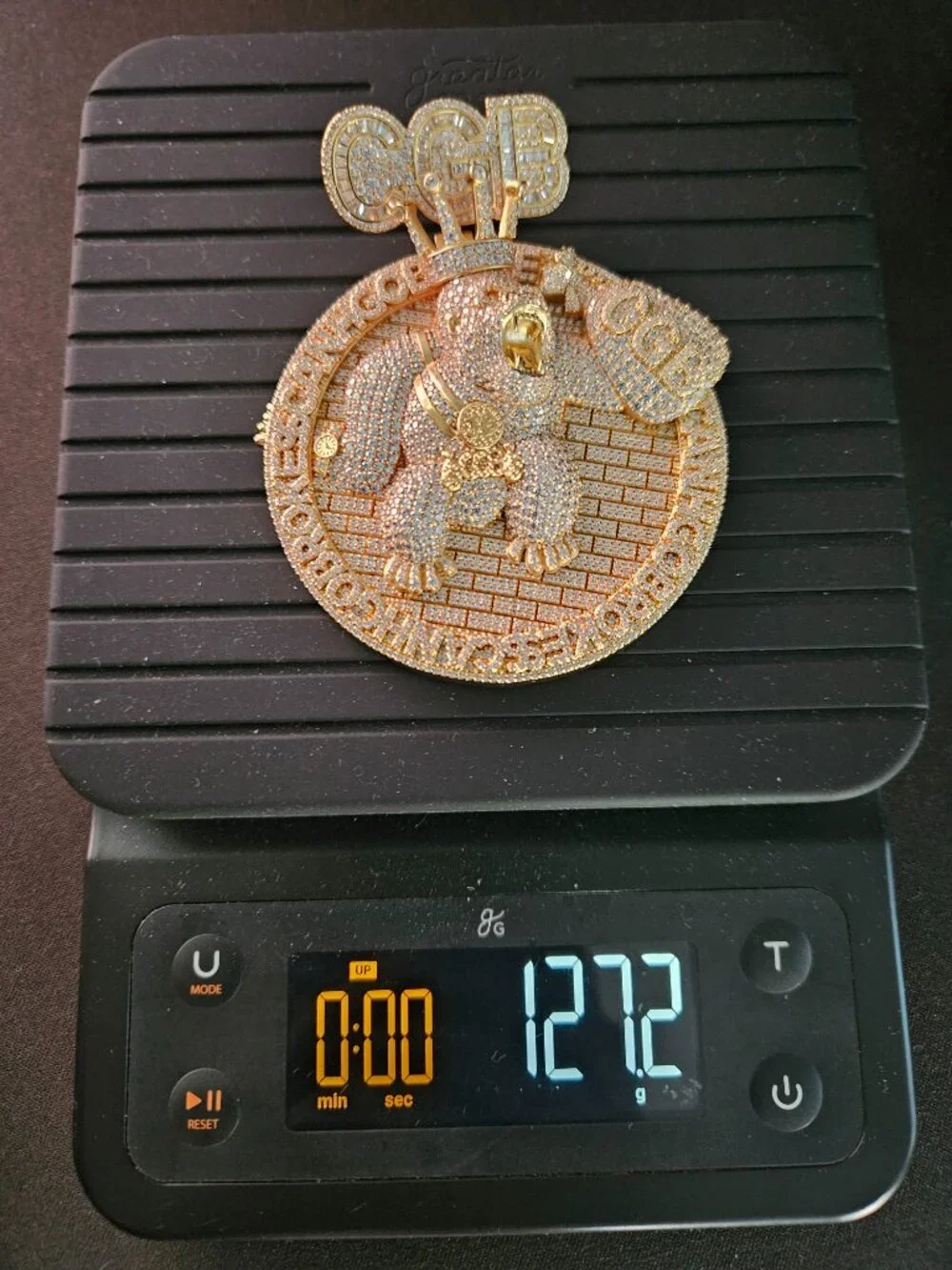 925 Silver 14K Gold Plated CGB Pendant
